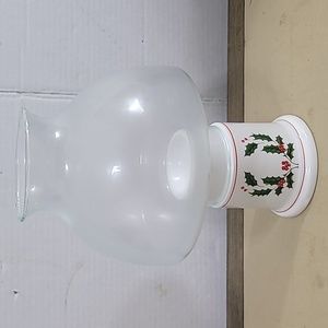 Vintage Christmas Tree Candle Hurricane Light Lamp